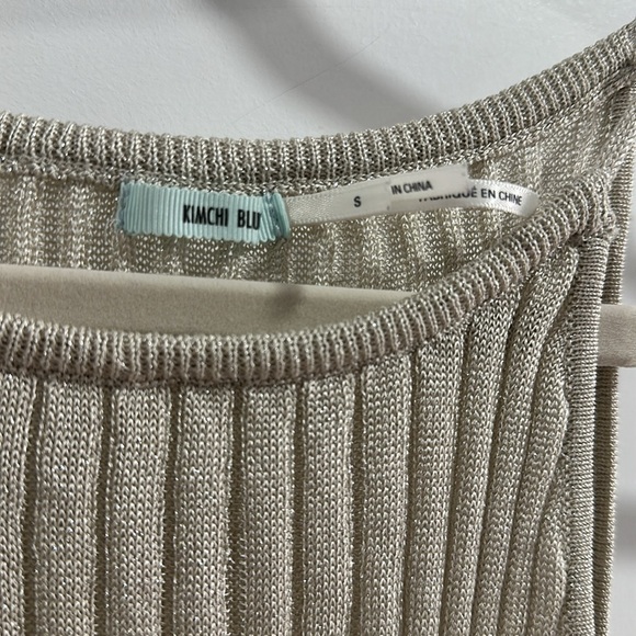 ⭐️SOLD⭐️Kimchi Blue Cream Sparkly Top - Picture 4 of 6